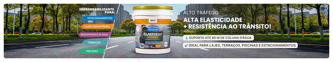 ELASTMENT TRANSIT | Ideal para lajes, terraços, piscinas e estacionamentos