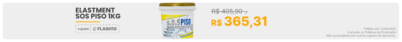 ELASTAMENT SOS PISO | Com 10%OFF, de R$ 405,90 por R$ 365,31