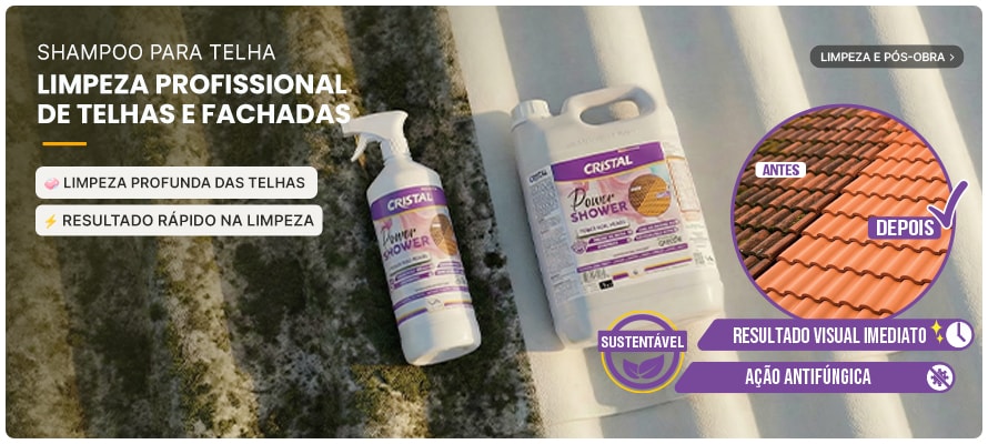 SHAMPOO PARA TELHAS |  Telhas, fachadas, muros, calçadas e pedra natural, com resultado visual imediato.  