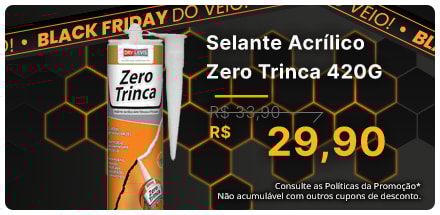 Black Friday | Até 12%OFF, Selante Acrílico Zero Trinca 420G