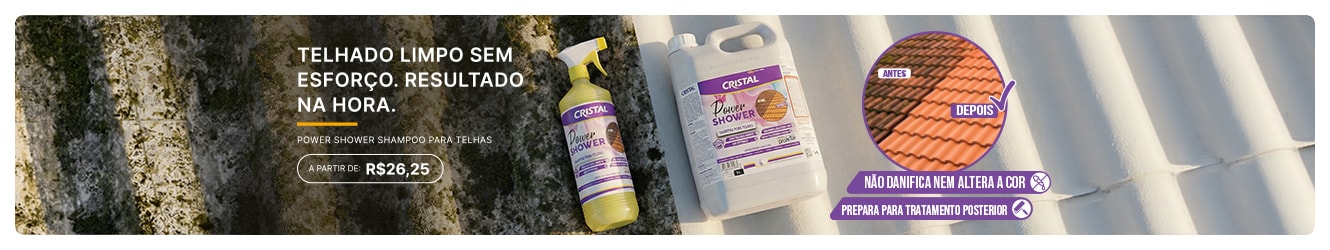 SHAMPOO PARA TELHAS |  Telhas, fachadas, muros, calçadas e pedra natural, com resultado visual imediato.  