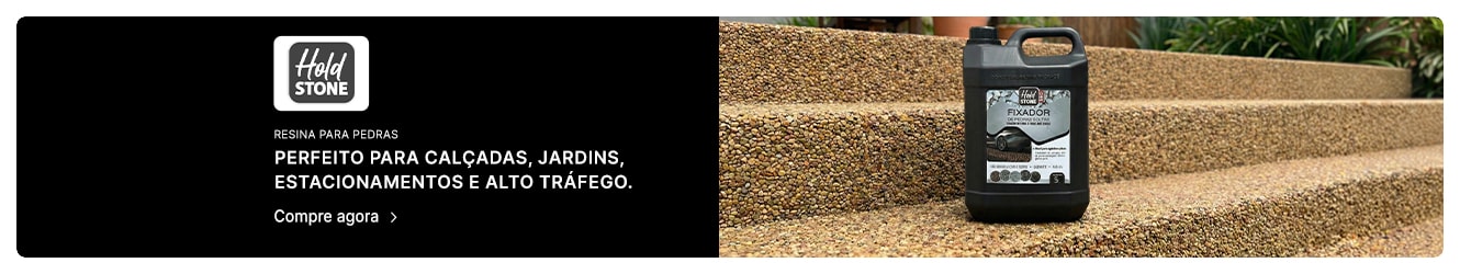 HOLD STONE PRO | Resina Hold Stone Pro 5L aplicada em piso com pedras naturais