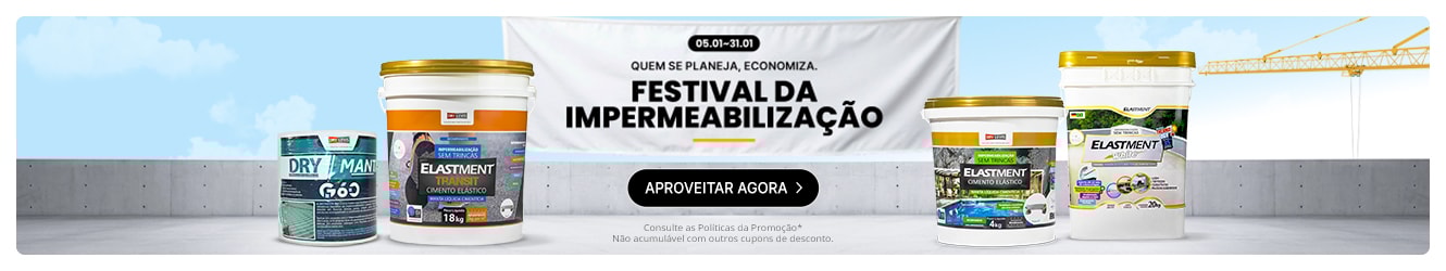 COMEÇOU O FESTIVAL DA IMPERMEABILIZAÇÃO | Aproveite as condições exclusivas para começar o ano com a casa protegida!