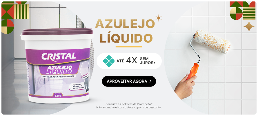 AZULEJO LIQUIDO DA CRISTAL | Acabamento brilhante para pisos de uso interno e externo.