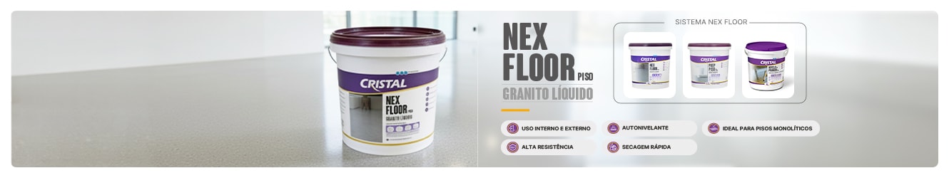 NEX FLOOR | Granito Líquido da Cristal, piso autonivelante pronto para uso interno e externo.