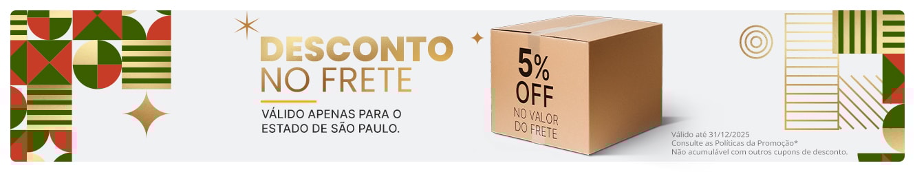 GANHE 5%OFF NO FRETE PARA A REGIÃO DE SÃO PAULO