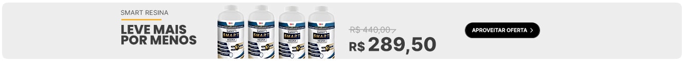 Leve 4 Unidades da Smart Resina, 1L, Semi Brilho (SR0100050) e pague apenas por 3,6l