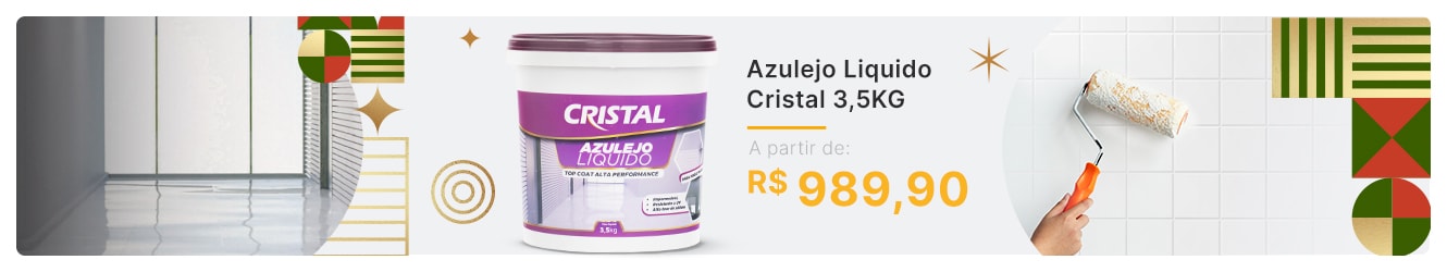 AZULEJO LIQUIDO DA CRISTAL | Acabamento brilhante para pisos de uso interno e externo.