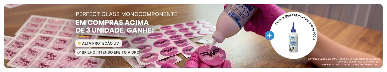 HOBBY ART PERFECT GLASS | Em compras cima de 3 Unidades , ganhe 100g de brinde.