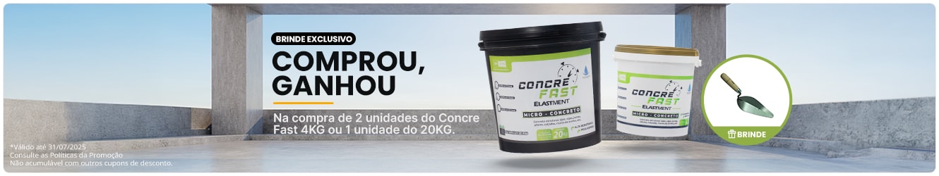COMPROU, GANHOU! | Colher de Pedreiro na Compra do Concre Fast Elastment
