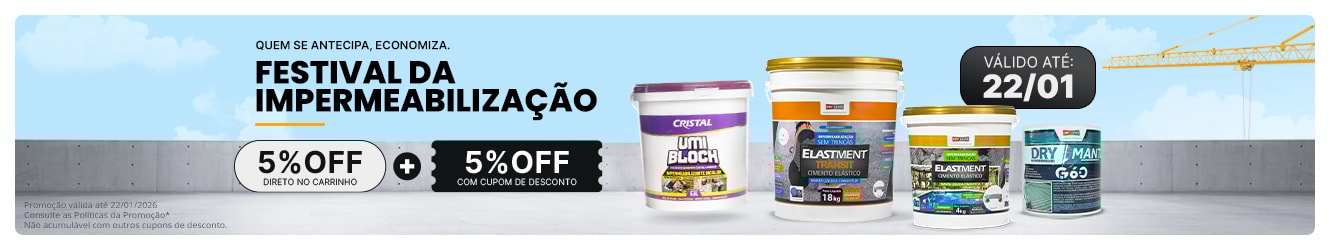 COMEÇOU O FESTIVAL DA IMPERMEABILIZAÇÃO | Aproveite as condições exclusivas para começar o ano com a casa protegida!