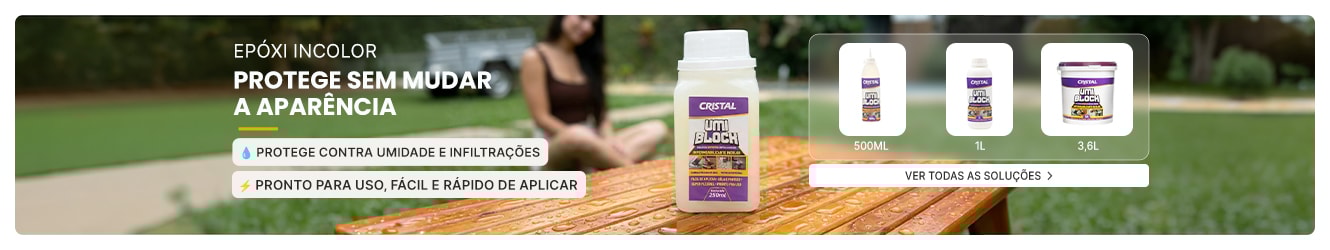 IMPERMEABILIZANTE INCOLOR | Umi Block da Cristal que protege contra umidade sem mudar a aparência.