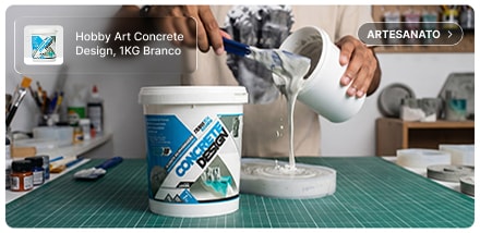 HOBBY ART CONCRETE DESIGN | Fácil aplicação, Secagem rápida