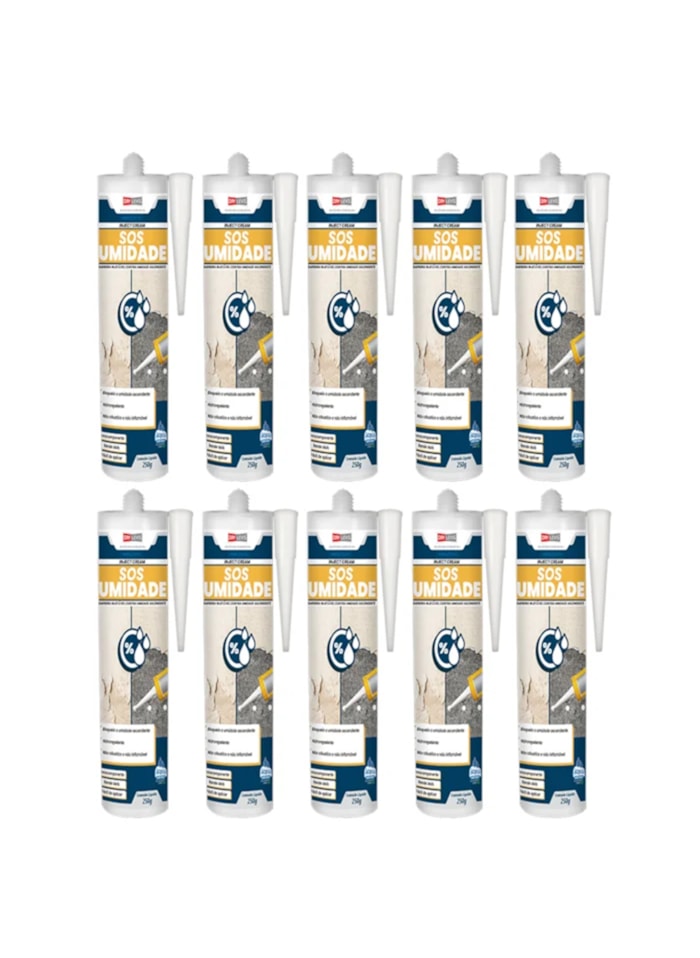 Kit 10x SOS Umidade Bisnaga 250G - Bege