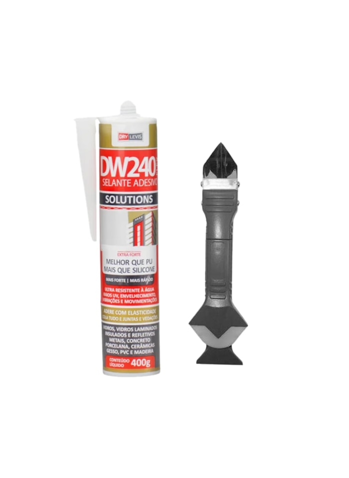 Kit 1x Selante para Juntas Cimentícias DW240 420G + 1x Aplicador e Raspador para Silicone