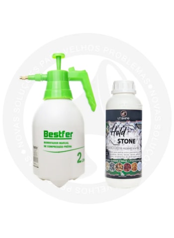 Kit 2x Fixador de Pedras Hold Stone 1L + Borrifador Manual de Compressão Prévia 2L Bestfer