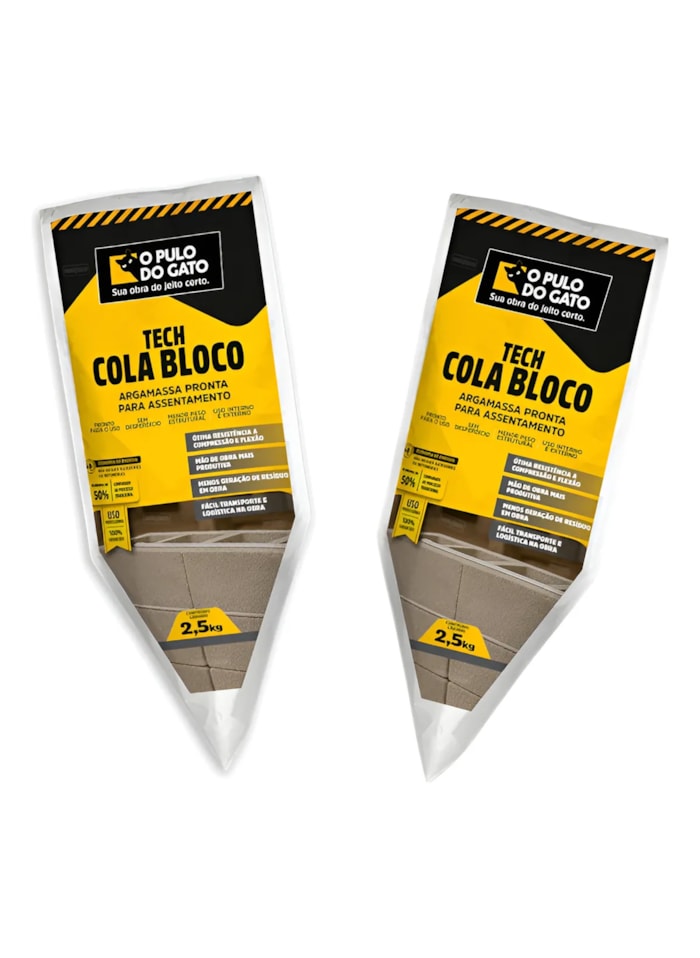 Kit 2x Massa Polimérica Cimento Pronto Cola Tijolos 2,5kg