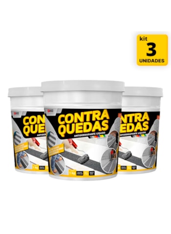 Kit 3x Antiderrapante Líquido Contra Quedas 1KG