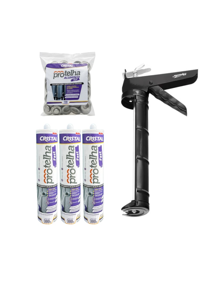 Kit 3x protelha fast + 100x protetor + Aplicador de Silicone 9 Polegadas Sparta 