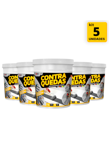 Kit 5x Antiderrapante Líquido Contra Quedas 1KG