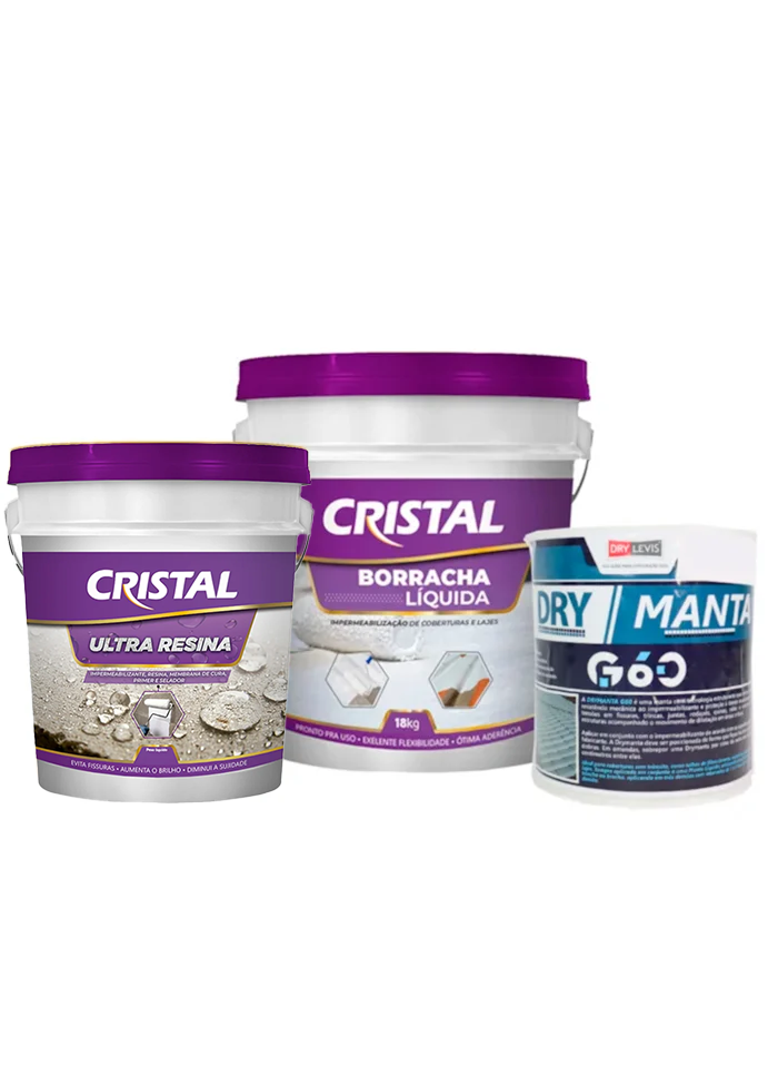 KIT Borracha Líquida - Ultra Resina 3,6L + Borracha Líquida 18KG Branco + Drymanta 16x25CM