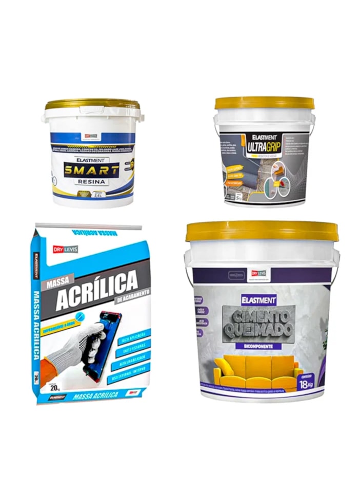 Kit Cimento Queimado Sobre Azulejo