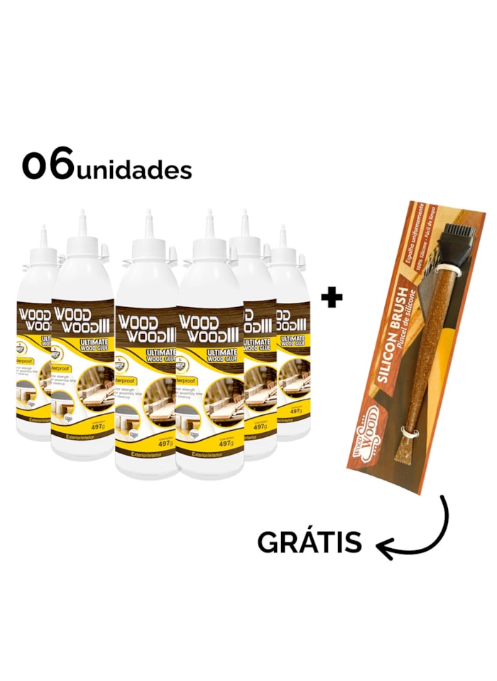 Kit Cola para Madeira Wood Wood 3 497G - 6 unidades