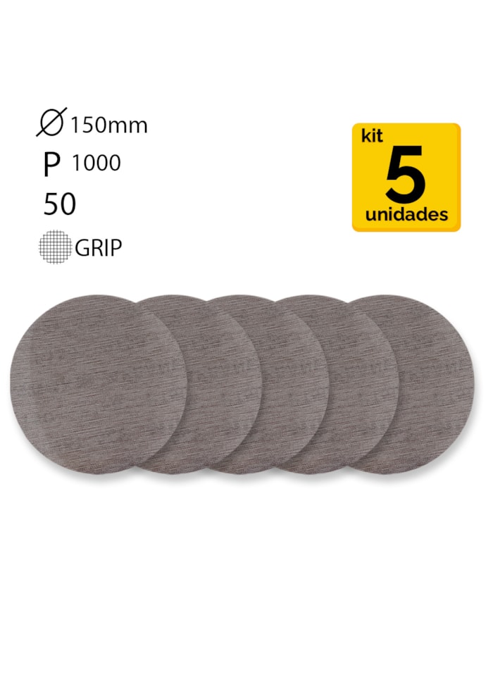 KIT Disco de Lixa Abranet Ace 6 ''/ 150MM P1000 Mirka - 5
