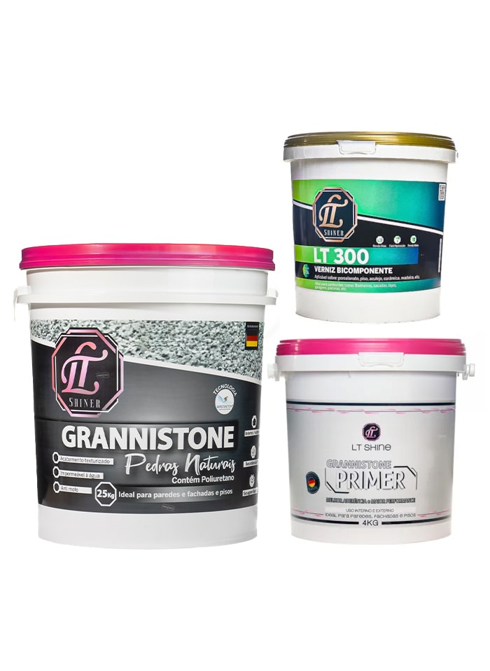 Kit Efeito Pedras Naturais em Piso e Lavabo