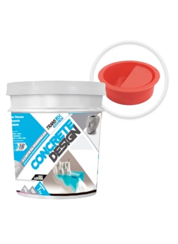 KIT Hobby Art Concrete Design 1KG Cinza (1 un) + Molde Vaso de Escada para Suculenta (1 un)