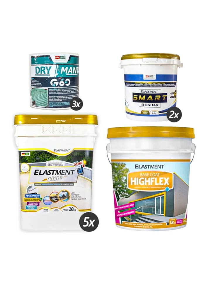 Kit Laje de Cobertura no Contrapiso Redutor de Temperatura até 50m²