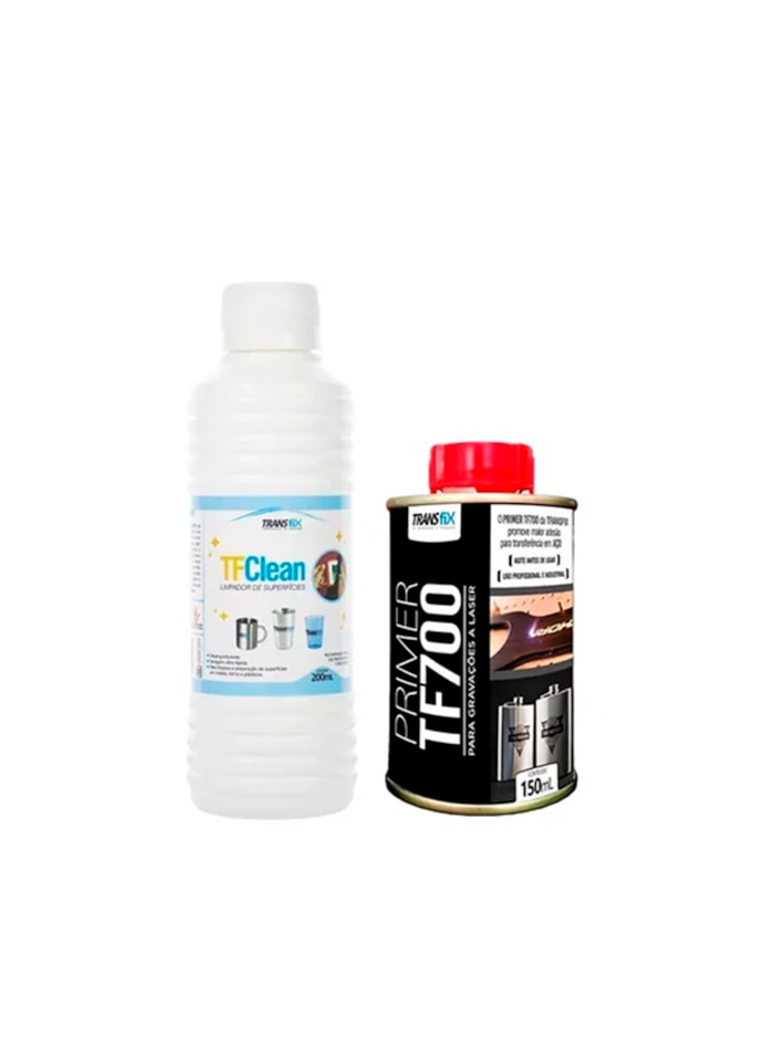 KIT Limpador de Superfícies TF Clean 200ML + Primer para Gravações a Laser TF700 Black 150ML