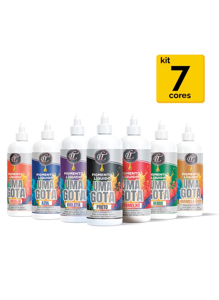 Kit LT Shine Pigmento Uma Gota 50ML - 7 Cores