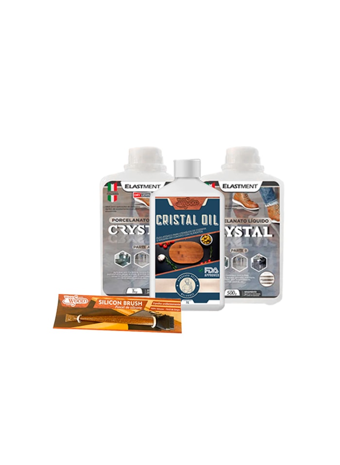 Kit Madeira 1 - Porcelanato Liquido 1,5KG + Óleo Cristal 900ML