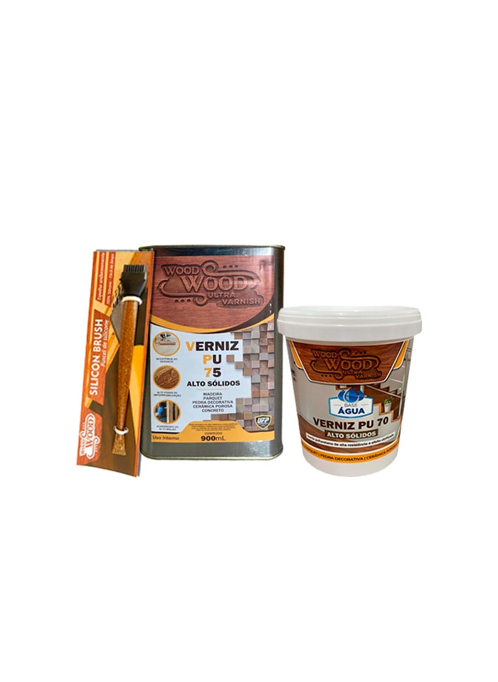 Kit Madeira 3 - Verniz PU 75 900ML + Verniz PU 70 900ML