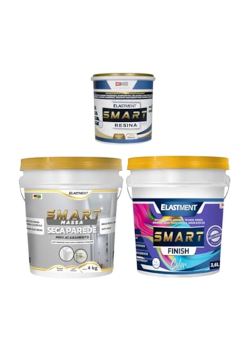 Kit Parede Blindada para Pressão Negativa c/ Tinta Smart Color Semi Brilho, 4m²