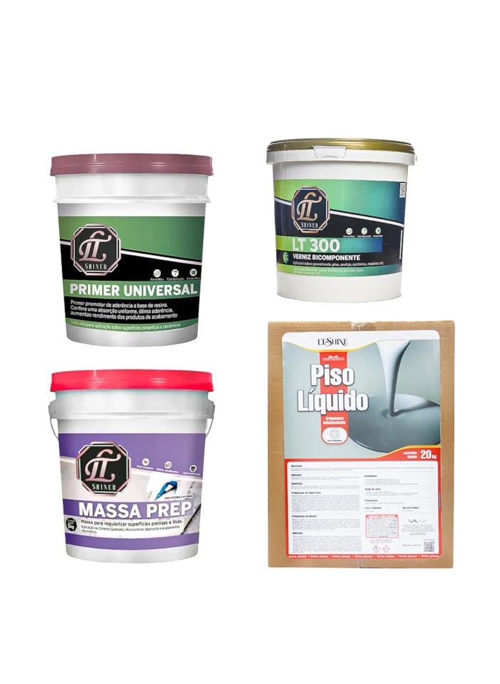 Kit Piso Líquido com Revestimento C/ Verniz LT300