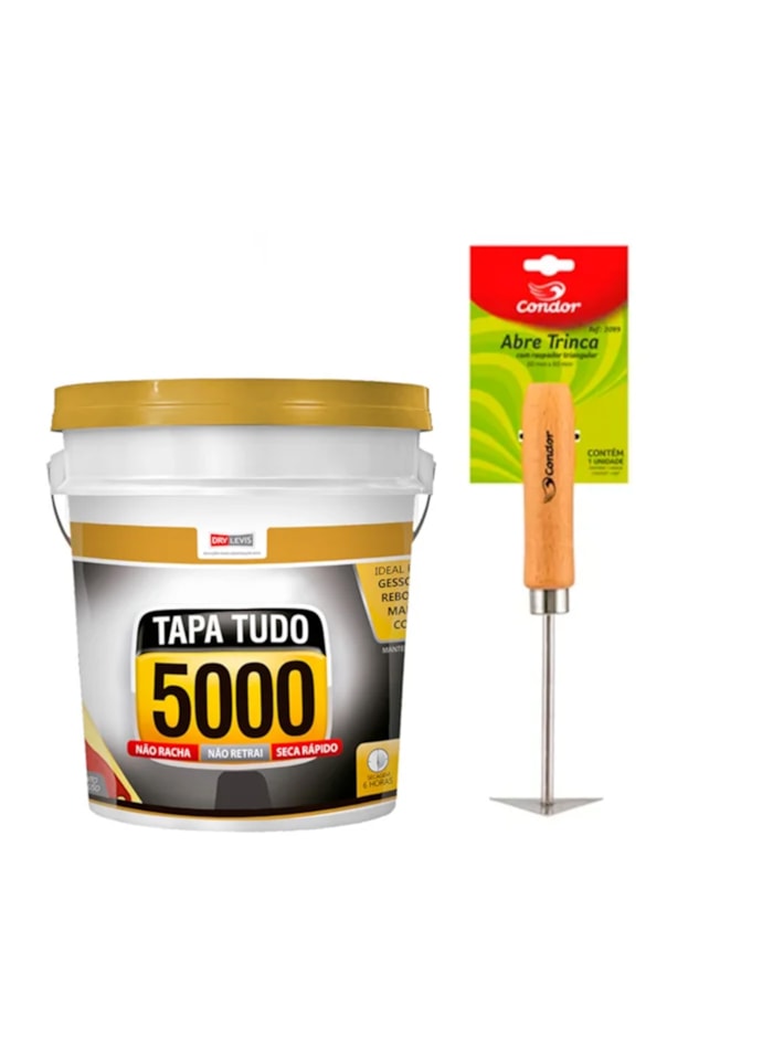 Kit Reparo de Parede 2 - Massa Tapa Tudo 340G + Abre Trinca Condor