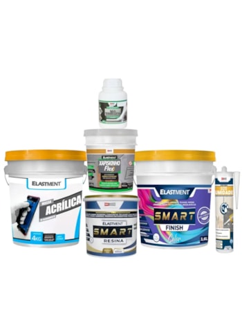 Kit Tratamento de Umidade Ascendente c/ Massa Acrílica - 4m²