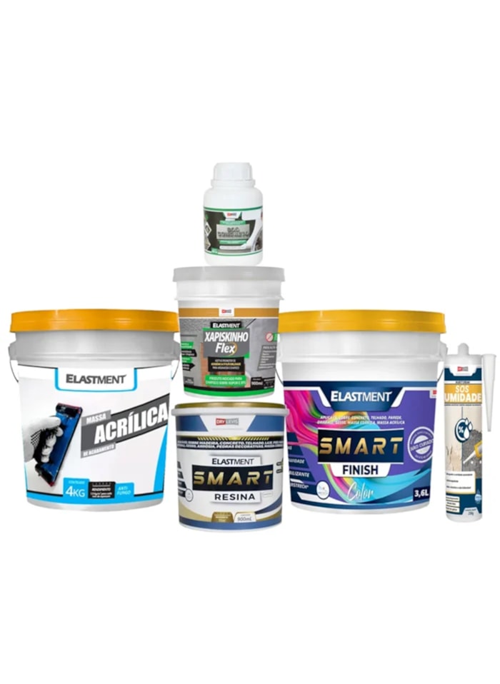 Kit Tratamento de Umidade Ascendente c/ Massa Acrílica - 4m²