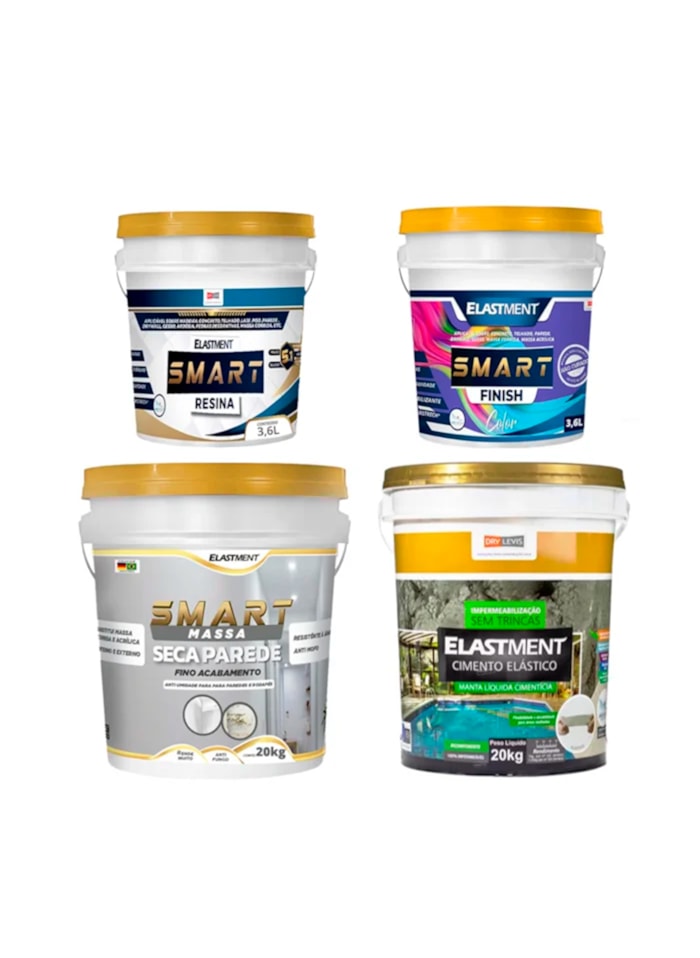 Kit Tratamento de Umidade para Pressão Negativa c/ Cimento Elástico - 20m²