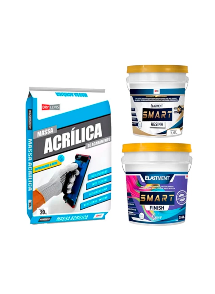 Kit Tratamento de Umidade para Pressão Positiva c/ Tinta Smart Color Semi Brilho - 20m²