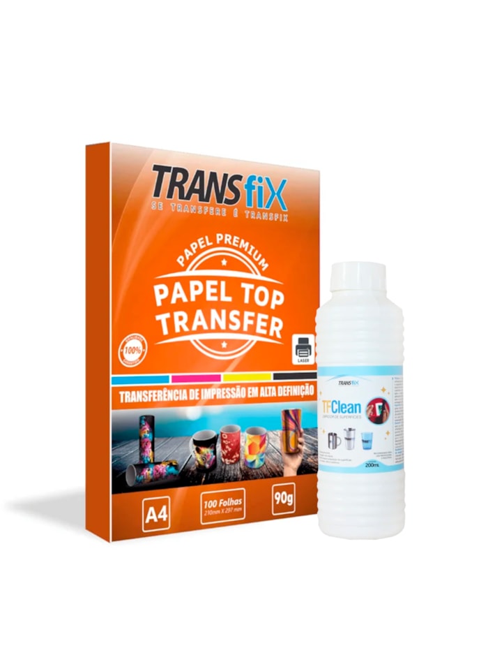 Papel Transfer Laser Top Transfer 90G + TFclean Transfix
