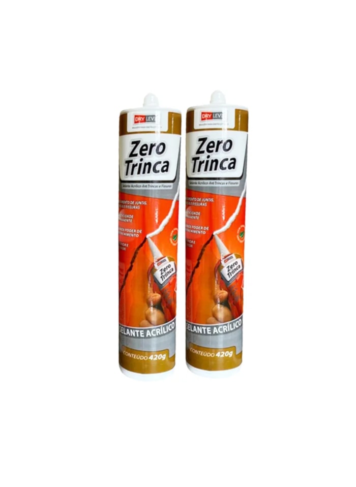 Selante Acrílico para Trincas e Fissuras Zero Trinca 420G - 2 unidades