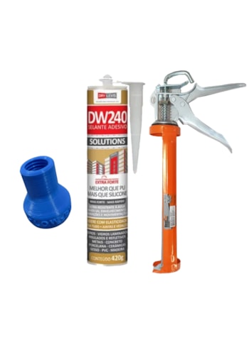 Selante DW240 + Aplicador de Silicone 9 Polegadas Sparta + Bico Injetor Veipar