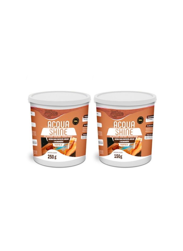 Acqua Shine Atóxico Wood Wood, 400G - Resina em Pasta