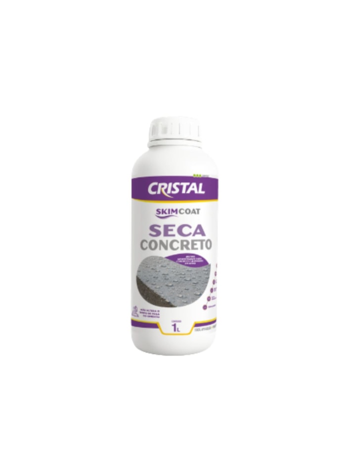 Aditivo Hidrofugante Líquido para Concreto Skim Coat Seca Concreto 1L Cristal