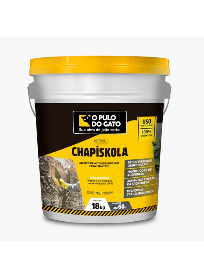 Aditivo para Chapisco Chapiskola Flex 18KG - Pulo do Gato