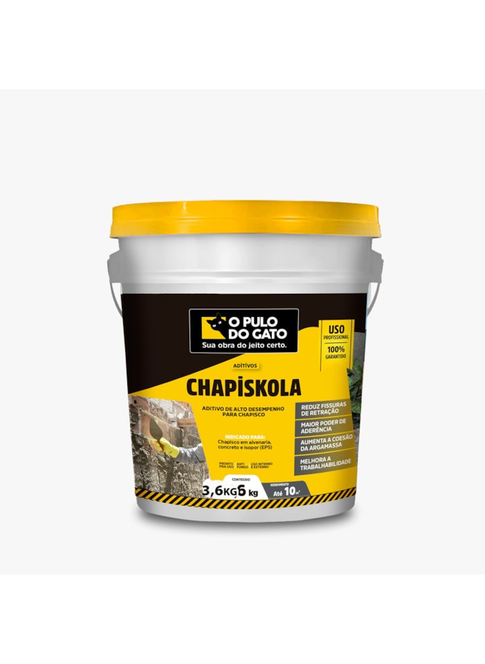 Aditivo para Chapisco Chapiskola Flex 3,6KG - Pulo do Gato