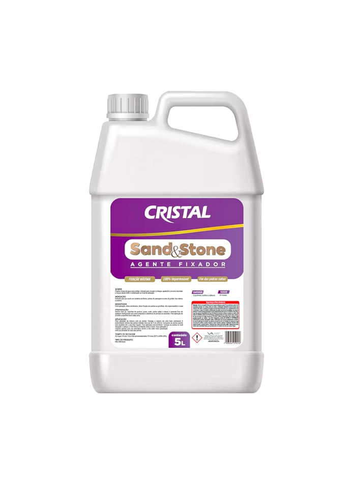 Agente Fixador Sand & Stone Cristal, 5L - Alta Proteção e Fixação